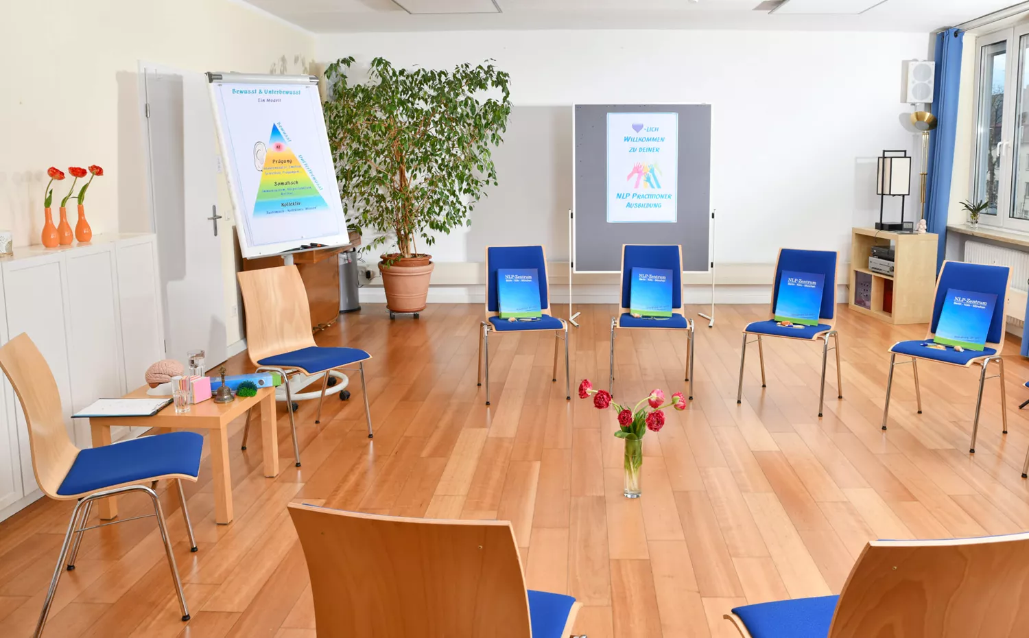 Ein schöner Seminarrum im NLP-Zentrum Berlin